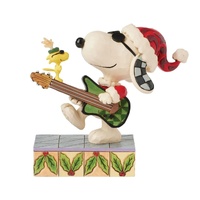 Peanuts by Jim Shore - Snoopy & Woodstock Rock & Roll Duo Figurine 12.7cm