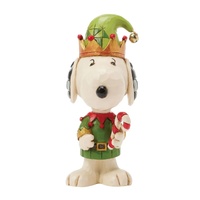 Peanuts by Jim Shore - Snoopy Dressed as a Christmas Elf Mini Figurine 9.5cm