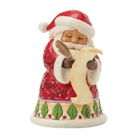 Heartwood Creek by Jim Shore  Santa Making a Christmas List Miniature Figurine