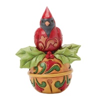 Heartwood Creek by Jim Shore Christmas Cardinal on Jingle Bell Mini Figurine