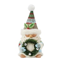 Heartwood Creek by Jim Shore Christmas Holiday Gnome Wreath & Faux Fur Trim  Hat