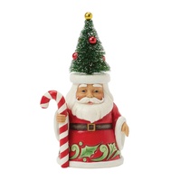 Heartwood Creek by Jim Shore Santa with Christmas Sisal Tree Hat Pint Size Figurine