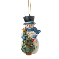 Heartwood Creek by Jim Shore Snowman with Christmas Tree Hanging Ornament
