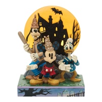 Disney Traditions by Jim Shore Halloween Mickey, Donald and Goofy Lonesome Ghosts Light Up Figurine