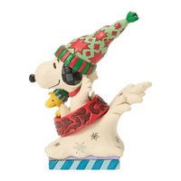 Peanuts by Jim Shore  Snoopy & Woodstock Dog Bowl Snow Sled