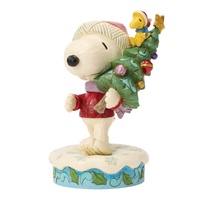 Peanuts by Jim Shore Snoopy & Woodstock with Christmas Tree
