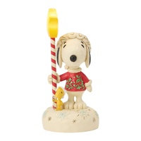 Peanuts by Jim Shore Snoopy Christmas Light Up Star Staff