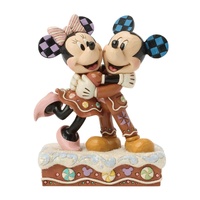 Disney Traditions by Jim Shore  Mickey and Minnie Mouse Christmas Gingerbread  Figurine