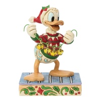 Disney Traditions by Jim Shore Donald Duck Holding Christmas Jingle Bells