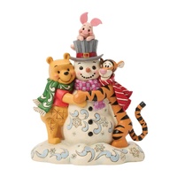 Disney Traditions by Jim Shore  Pooh & Friends Build Christmas Snowman