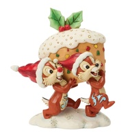 Disney Traditions by Jim Shore Chip and Dale Carrying a Christmas Fruit Cake