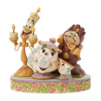 Disney Traditions by Jim Shore Mrs. Potts, Chip, Lumiere & Cogsworth  Beauty & The Beast