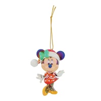 Disney Minnie Mouse Christmas  Hanging Ornament by Department 56 - Electroplated Hi-Lustre