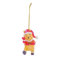 Disney Winnie The Pooh Christmas  Hanging Ornament by Department 56 - Electroplated Hi-Lustre