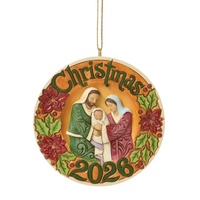 Heartwood Creek by Jim Shore Holy Family 2026 Dated Christmas Hanging Ornament