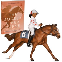 Breyer Horses Cheryl White Jockey Rider & Racehorse Book Set Freedom 1:12 Scale 6236