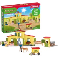 Schleich Farm World - Farm Chicken Coop Horse Box Cow Pig Bundle Set 72224