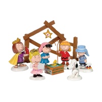 Department 56 Peanuts - Christmas Pageant Nativity Set (8 pc) Figurine