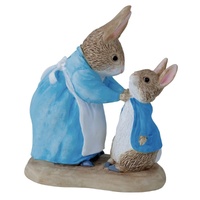 Beatrix Potter - Mrs Rabbit and Peter Rabbit Miniature Figurine A271780