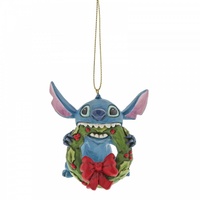 Disney Traditions by Jim Shore - Stitch Wreath - Lilo & Stitch Hanging Ornament 7cm