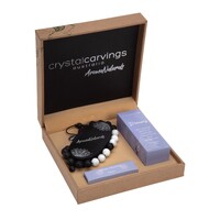 Bramble Bay Lava Stone Bracelet Aroma Gift Set - White Howlite