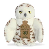 Eco Nation Plush Toy -  Snowy Owl 20cm