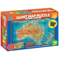 Blue Opal Puzzle 300pc -  Down Under Giant Map Australia