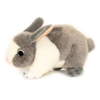 Bocchetta Plush Toys -  Dutch Rabbit Bunny Grey & White - Peter 24cm