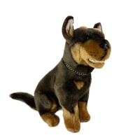 Bocchetta Plush Toys - Dog Kelpie Sitting - Basil 28cm