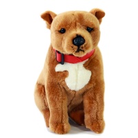 Bocchetta Plush Toys - Dog Staffy Bull Terrier Staffie Brown - Lester 32cm