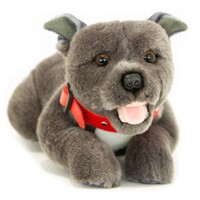 Bocchetta Plush Toys - Dog Staffy Bull Terrier Staffie Puppy - Bullet 28cm