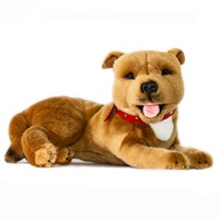 Bocchetta Plush Toys - Dog Staffy Bull Terrier Staffie Red Brown - Merlot 35cm