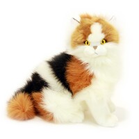 Bocchetta Plush Toys - Cat Calico Ginger Black White Fluffy - Alfio 27cm
