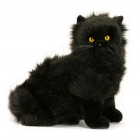 Bocchetta Plush Toys - Cat Persian Black Fluffy - Crystal 27cm