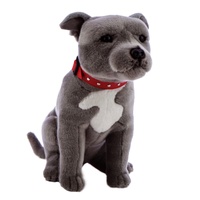 Bocchetta Plush Toys - Dog Staffy Bull Terrier Staffie Blue - Storm 32cm