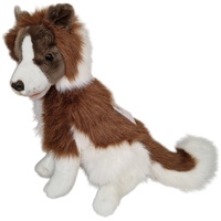 Bocchetta Plush Toys - Dog Border Collie Chocolate - Brandy 35cm