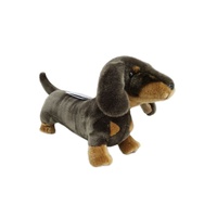 Bocchetta Dog Dachshund Stretch Brown Tan Soft Plush Toy