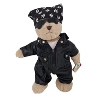 Elka Australia Plush Toy -  Bad Boy Spike Biker Bear Tic Toc Teddies 30cm