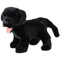 Elka Australia Plush Toy - Dog Labrador Standing Black Sam 25cm