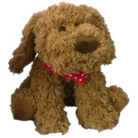 Elka Australia Plush Toy - Dog Floppy Brown Max Heart Scarf 23cm