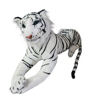 Elka Australia Plush Toy - Born Wild White Tiger Laying Jumbo 85cm