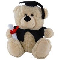  Elka Australia Plush Toy - Bear Graduation Jelly Beige 23cm