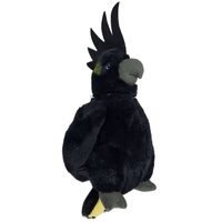 CA Australia - Black Cockatoo Yellow Tailed Bird Eco Buddies 25cm Soft Plush Toy