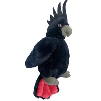 CA Australia Plush Toy - Eco Buddies Bird Black Cockatoo Red Tailed  25cm