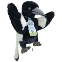 CA Australia - Magpic Bird Hand Puppet Eco Buddies 25cm Soft Plush Toy
