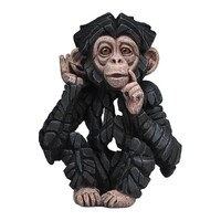 Edge Sculpture Baby Chimp Figurine Hear No Evil - Large 22cm