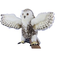 Hansa Plush Hand Puppet - Bird Snowy Owl 