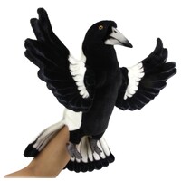 Hansa Plush Hand Puppet - Bird Magpie