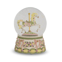 Russell Collection - Snow Globe Carousel Horse Musical - Water Ball 16cm