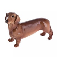 John Beswick - Dog Dachshund Red Figurine 8.5cm